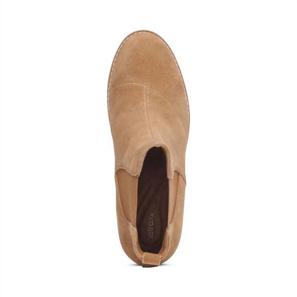 NEW AETREX women's dawn wedge chelsea boot in honey - Picture 5 of 6